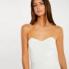 Bustier Avec Bretelles Fantaisie Ecru Femme