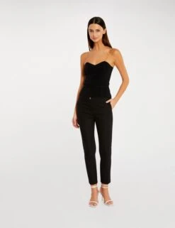 Bustier Avec Bretelles Fantaisie Noir Femme -Tenue Legere Boutique bustier avec bretelles fantaisie noir femme vue5 32536300936440100