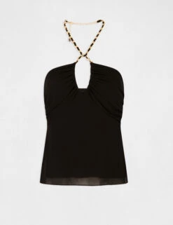 Bustier Avec Détail Chaîne Noir Femme -Tenue Legere Boutique bustier avec detail chaine noir femme vue3 32536300931400100