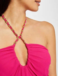 Bustier Avec Détail Chaîne Rose Fonce Femme 11 Bustier Avec Détail Chaîne Rose Fonce Femme -Tenue Legere Boutique bustier avec detail chaine rose fonce femme vue4 32536300931400515