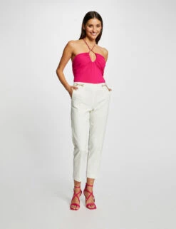 Bustier Avec Détail Chaîne Rose Fonce Femme 9 Bustier Avec Détail Chaîne Rose Fonce Femme -Tenue Legere Boutique bustier avec detail chaine rose fonce femme vue5 32536300931400515