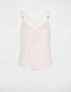 Caraco Bretelles Fines Avec Fronces Ecru Moyen Femme -Tenue Legere Boutique caraco bretelles fines avec fronces ecru moyen femme vue3 32536300941390213