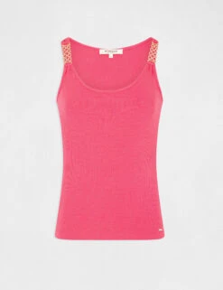 Débardeur Avec Bretelles à Ornements Rose Femme -Tenue Legere Boutique debardeur avec bretelles a ornements rose femme vue3 32536300938470503