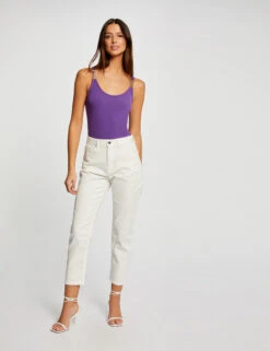 Débardeur Avec Bretelles à Ornements Violet Fonce Femme -Tenue Legere Boutique debardeur avec bretelles a ornements violet fonce femme vue5 32536300938470311