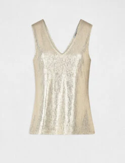 Débardeur Avec Fils Métallisés Ivoire Femme 10 Débardeur Avec Fils Métallisés Ivoire Femme -Tenue Legere Boutique debardeur avec fils metallises ivoire femme vue3 32536300954230203