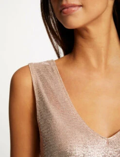 Débardeur Avec Fils Métallisés Rose Femme 11 Débardeur Avec Fils Métallisés Rose Femme -Tenue Legere Boutique debardeur avec fils metallises rose femme vue4 32536300954230503