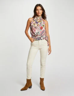 Débardeur Avec Noeud Imprimé Cachemire Multico Femme -Tenue Legere Boutique debardeur avec noeud imprime cachemire multico femme vue5 32536300962720900