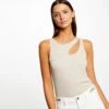 Débardeur Avec Ouverture épaule Ivoire Femme