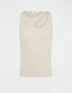 Débardeur Avec Ouverture épaule Ivoire Femme -Tenue Legere Boutique debardeur avec ouverture epaule ivoire femme vue3 32536300950650203