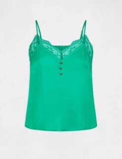 Débardeur Bretelles Fines Avec Boutons Vert Moyen Femme -Tenue Legere Boutique debardeur bretelles fines avec boutons vert moyen femme vue3 32536300922910608