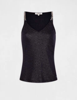 Débardeur Bretelles Fines Avec Chaînes Marine Femme -Tenue Legere Boutique debardeur bretelles fines avec chaines marine femme vue3 32536300939060301