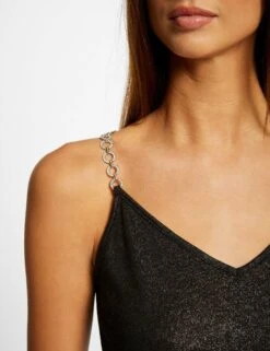 Débardeur Bretelles Fines Avec Chaînes Noir Femme 11 Débardeur Bretelles Fines Avec Chaînes Noir Femme -Tenue Legere Boutique debardeur bretelles fines avec chaines noir femme vue4 32536300939060100