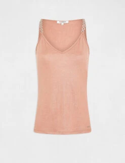 Débardeur Bretelles Fines Avec Chaînes Rose Moyen Femme -Tenue Legere Boutique debardeur bretelles fines avec chaines rose moyen femme vue3 32536300939060514