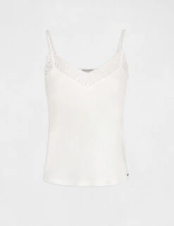 Débardeur Bretelles Fines Avec Dentelle Ecru Femme 10 Débardeur Bretelles Fines Avec Dentelle Ecru Femme -Tenue Legere Boutique debardeur bretelles fines avec dentelle ecru femme vue3 32536300885780201
