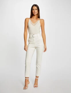 Débardeur Bretelles Fines Avec Dentelle Ivoire Femme 9 Débardeur Bretelles Fines Avec Dentelle Ivoire Femme -Tenue Legere Boutique debardeur bretelles fines avec dentelle ivoire femme vue5 32536300938490203