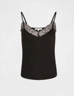 Débardeur Bretelles Fines Avec Dentelle Noir Femme 10 Débardeur Bretelles Fines Avec Dentelle Noir Femme -Tenue Legere Boutique debardeur bretelles fines avec dentelle noir femme vue3 32536300885780100