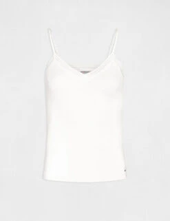 Débardeur Bretelles Fines Bande Dentelle Ecru Femme -Tenue Legere Boutique debardeur bretelles fines bande dentelle ecru femme vue3 32536300763600201