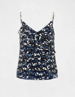 Débardeur Bretelles Fines Imprimé Bleu Femme -Tenue Legere Boutique debardeur bretelles fines imprime bleu femme vue3 32536300931430300