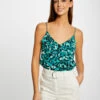 Débardeur Bretelles Fines Imprimé Vert Femme -Tenue Legere Boutique debardeur bretelles fines imprime vert femme vue1 32536300931430600