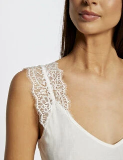 Débardeur Bretelles Larges à Dentelle Ecru Femme 11 Débardeur Bretelles Larges à Dentelle Ecru Femme -Tenue Legere Boutique debardeur bretelles larges a dentelle ecru femme vue4 32536300943430201