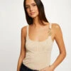 Débardeur Bretelles Larges à Ornement Ivoire Femme -Tenue Legere Boutique debardeur bretelles larges a ornement ivoire femme vue1 32536300941850203