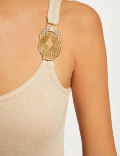 Débardeur Bretelles Larges à Ornement Ivoire Femme 11 Débardeur Bretelles Larges à Ornement Ivoire Femme -Tenue Legere Boutique debardeur bretelles larges a ornement ivoire femme vue4 32536300941850203