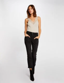 Débardeur Bretelles Larges Avec Dentelle Mastic Femme 9 Débardeur Bretelles Larges Avec Dentelle Mastic Femme -Tenue Legere Boutique debardeur bretelles larges avec dentelle mastic femme vue5 32536300884050204