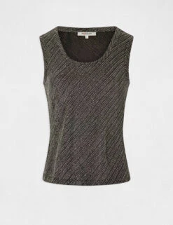 Débardeur Bretelles Larges Col Rond Argente Femme 10 Débardeur Bretelles Larges Col Rond Argente Femme -Tenue Legere Boutique debardeur bretelles larges col rond argente femme vue3 32536300941770104