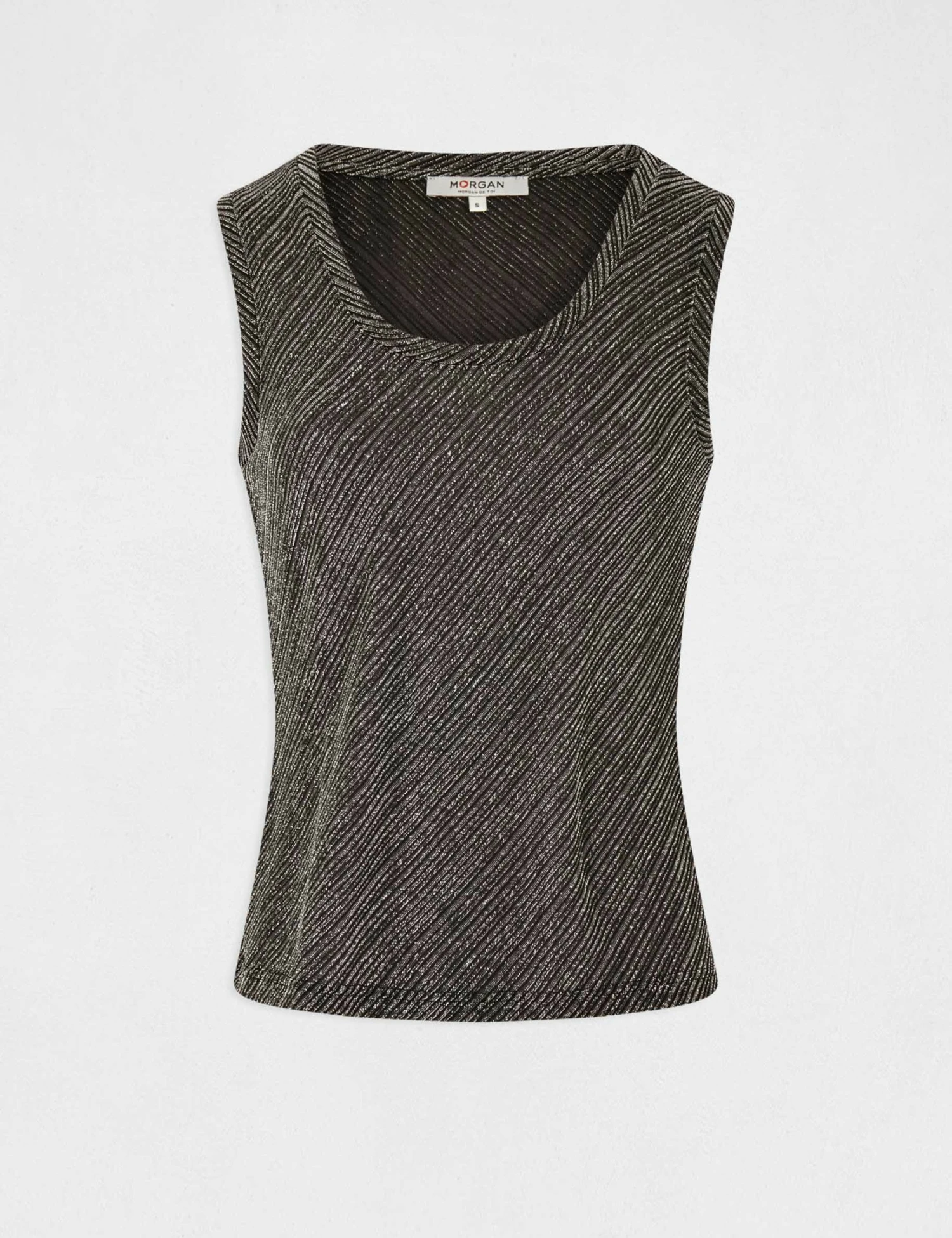 Débardeur Bretelles Larges Col Rond Argente Femme 6 Débardeur Bretelles Larges Col Rond Argente Femme – Image 4