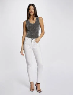 Débardeur Bretelles Larges Col Rond Argente Femme 9 Débardeur Bretelles Larges Col Rond Argente Femme -Tenue Legere Boutique debardeur bretelles larges col rond argente femme vue5 32536300941770104