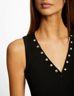 Débardeur Bretelles Larges Effet Côtelé Noir Femme 11 Débardeur Bretelles Larges Effet Côtelé Noir Femme -Tenue Legere Boutique debardeur bretelles larges effet cotele noir femme vue4 32536300894360100