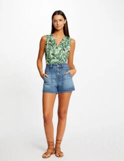 Débardeur Col Cache-coeur Imprimé Multico Femme -Tenue Legere Boutique debardeur col cache coeur imprime multico femme vue5 32536300954210900