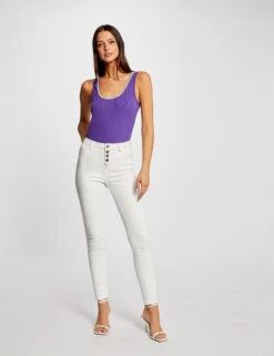 Débardeur Côtelé Col à Détails Bijoux Violet Femme 9 Débardeur Côtelé Col à Détails Bijoux Violet Femme -Tenue Legere Boutique debardeur cotele col a details bijoux violet femme vue5 32536300950600310