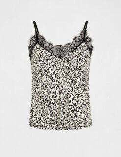 Débardeur Dentelle Et Imprimé Animalier Multico Femme -Tenue Legere Boutique debardeur dentelle et imprime animalier multico femme vue3 32536300954310900