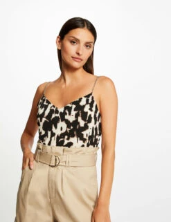 Débardeur Détails Chaînes Et Imprimé Multico Femme
