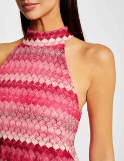 Débardeur Encolure Américaine Crochet Rose Femme -Tenue Legere Boutique debardeur encolure americaine crochet rose femme vue4 32536300954530503