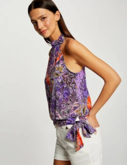 Débardeur Encolure Américaine Imprimé Multico Femme