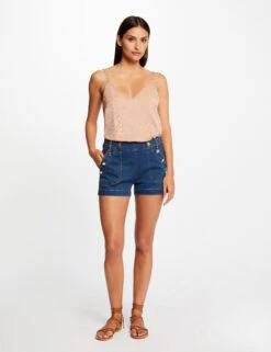 Débardeur Ornements Et Imprimé Léopard Rose Femme -Tenue Legere Boutique debardeur ornements et imprime leopard rose femme vue5 32536300954340503