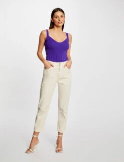 Débardeur Pull à Bretelles Violet Femme -Tenue Legere Boutique debardeur pull a bretelles violet femme vue5 32536300950740310