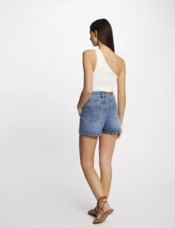 Débardeur Pull Asymétrique Avec Boucle Ecru Femme -Tenue Legere Boutique debardeur pull asymetrique avec boucle ecru femme vue2 32536300942930201