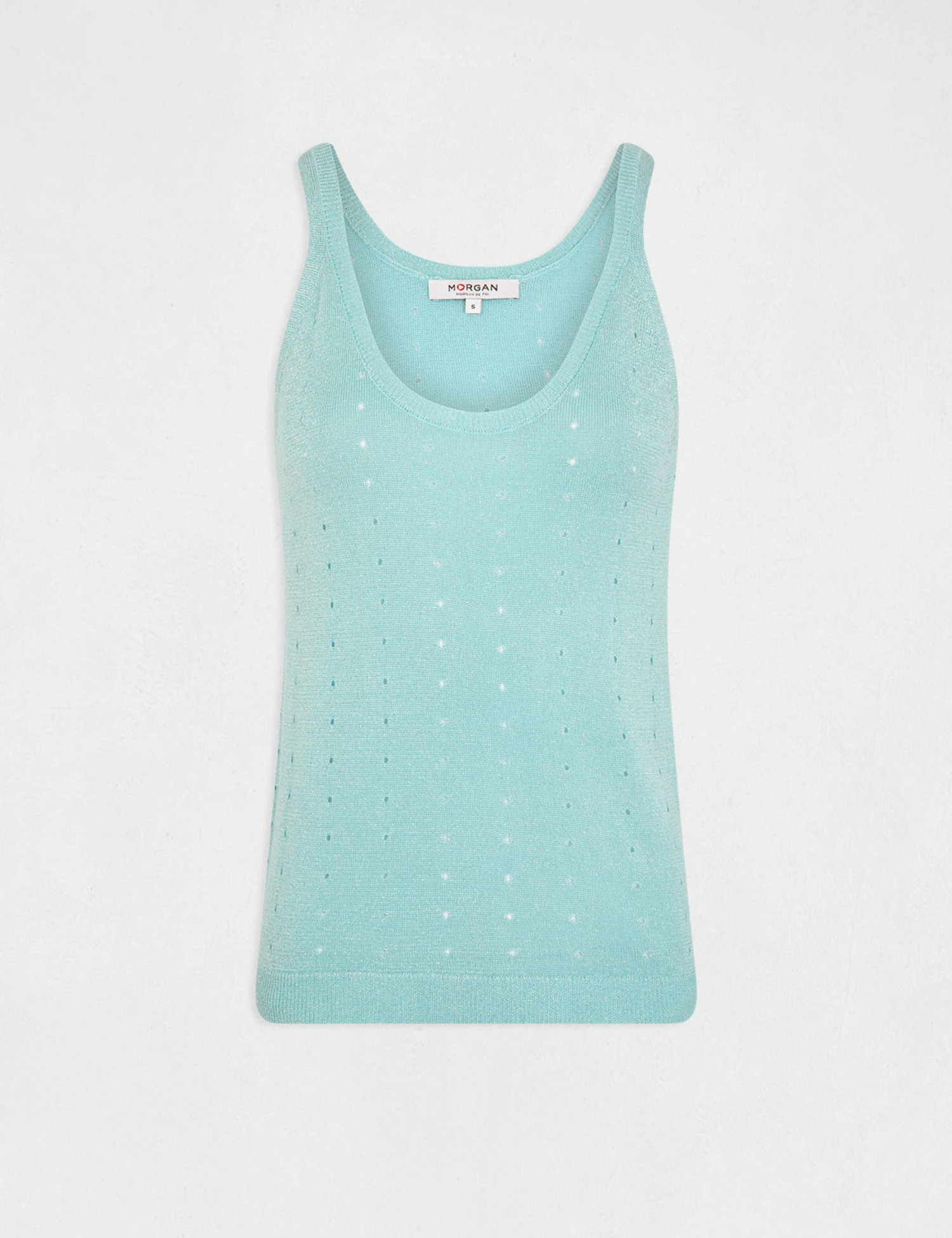 Débardeur Pull Avec Bretelles Bleu Clair Femme 6 Débardeur Pull Avec Bretelles Bleu Clair Femme – Image 4