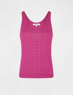 Débardeur Pull Avec Bretelles Framboise Femme -Tenue Legere Boutique debardeur pull avec bretelles framboise femme vue3 32536300937760502