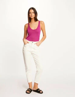 Débardeur Pull Avec Bretelles Framboise Femme -Tenue Legere Boutique debardeur pull avec bretelles framboise femme vue5 32536300937760502