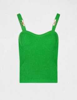 Débardeur Pull Avec Ornements Vert Femme -Tenue Legere Boutique debardeur pull avec ornements vert femme vue3 32536300937690600