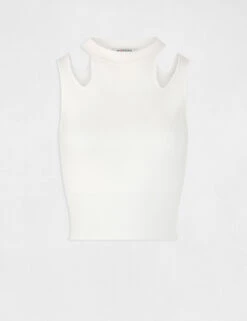 Débardeur Pull Avec Ouvertures Ecru Femme -Tenue Legere Boutique debardeur pull avec ouvertures ecru femme vue3 32536300953520201