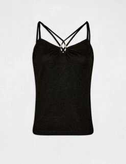 Débardeur Pull Bretelles Fines Noir Femme 10 Débardeur Pull Bretelles Fines Noir Femme -Tenue Legere Boutique debardeur pull bretelles fines noir femme vue3 32536300901510100