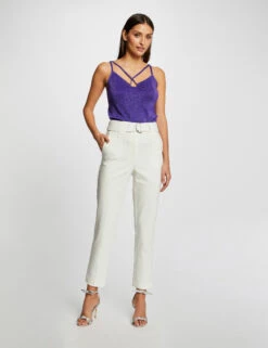 Débardeur Pull Bretelles Fines Violet Fonce Femme -Tenue Legere Boutique debardeur pull bretelles fines violet fonce femme vue5 32536300901510311