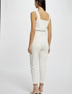 Débardeur Pull Bretelles Larges Ecru Femme -Tenue Legere Boutique debardeur pull bretelles larges ecru femme vue2 32536300910440201