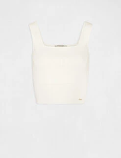 Débardeur Pull Bretelles Larges Ecru Femme -Tenue Legere Boutique debardeur pull bretelles larges ecru femme vue3 32536300910440201