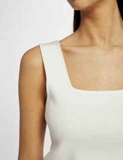 Débardeur Pull Bretelles Larges Ecru Femme -Tenue Legere Boutique debardeur pull bretelles larges ecru femme vue4 32536300910440201